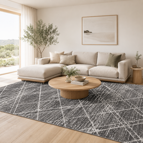Oasis Noah Charcoal Contemporary Rug