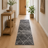 Oasis Noah Charcoal Contemporary Runner Rug