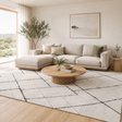 Oasis Noah White Grey Contemporary Rug