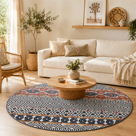 Oasis Sabrina Multi Tribal Round Rug