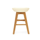 Oceana Outdoor Backless Teak Counter Stool 0.56m – White