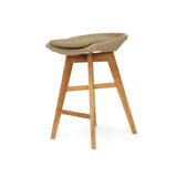 Oceana Outdoor Backless Teak Counter Stool – Mushroom 0.56m
