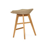 Oceana Outdoor Backless Teak Counter Stool – Mushroom 0.56m