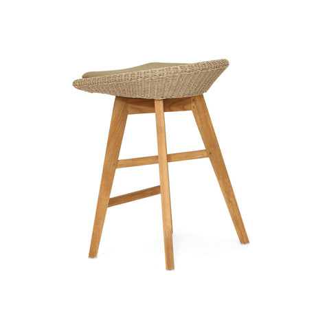 Oceana Outdoor Backless Teak Counter Stool – Mushroom 0.56m