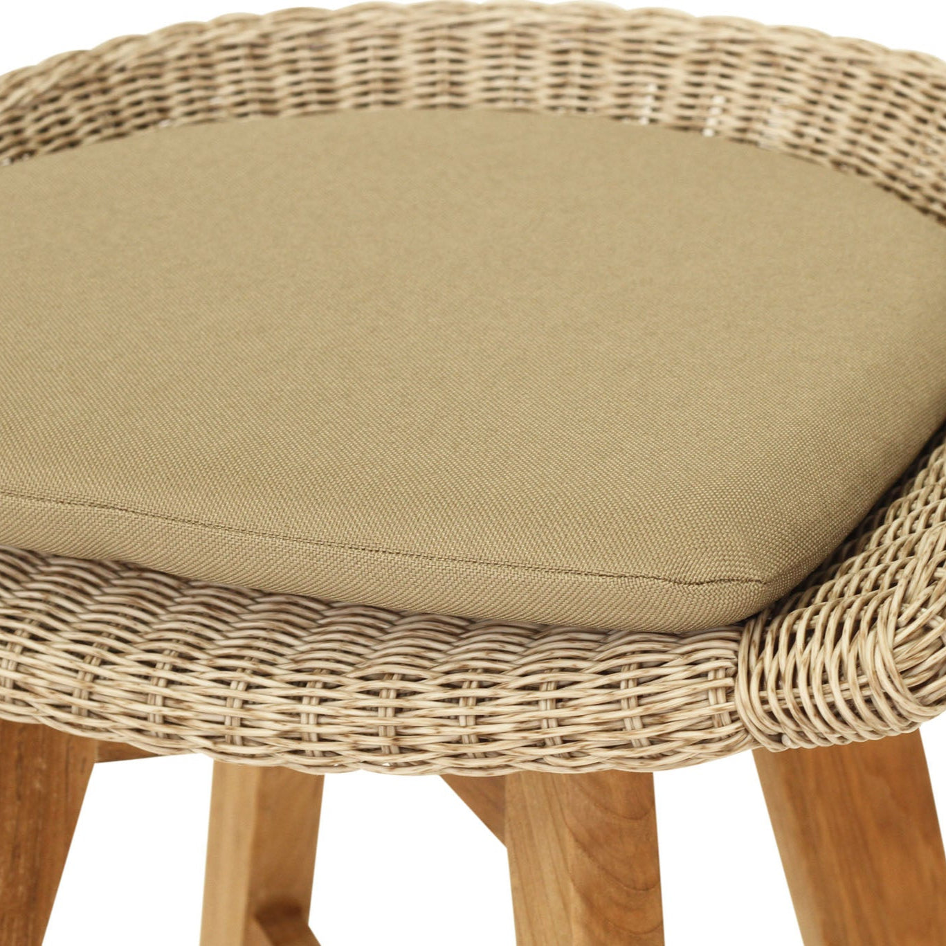 Oceana Outdoor Backless Teak Counter Stool – Mushroom 0.56m