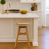 Oceana Outdoor Backless Teak Counter Stool – Mushroom 0.56m