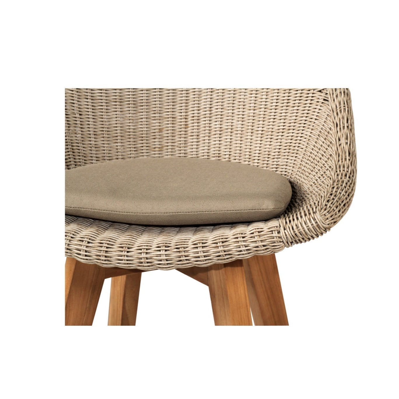 Oceana Outdoor Teak Dining Chair – Mushroom