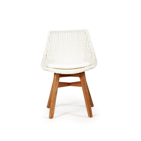 Oceana Outdoor Teak Dining Chair  – White
