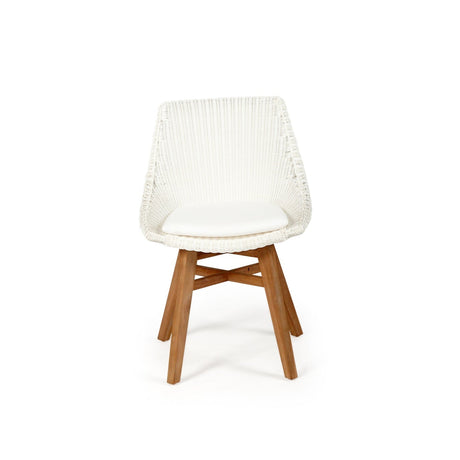 Oceana Outdoor Teak Dining Chair  – White