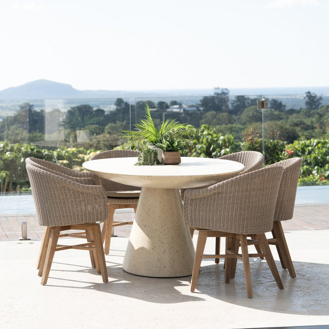 Oceanic Outdoor Teak Armchair – Mushroom