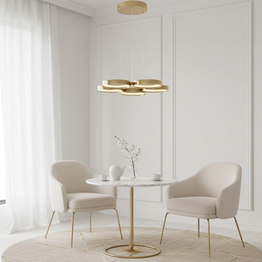 Olympus 5Lt Led Pendant Gold