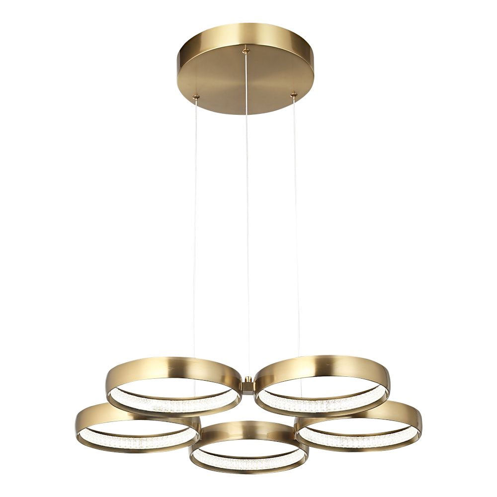 Olympus 5 Light Dimmable LED Pendant Gold / Tri-Colour