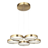 Olympus 5 Light Dimmable LED Pendant Gold / Tri-Colour