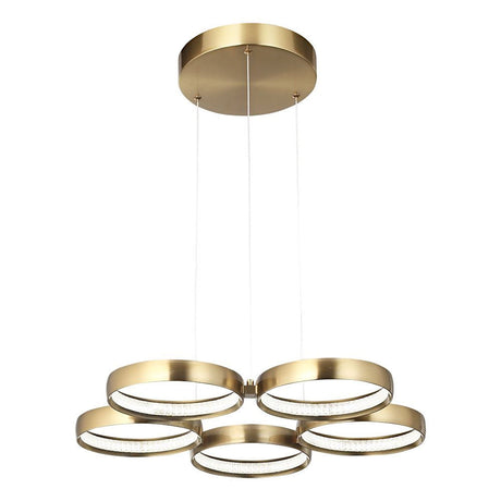 Olympus 5 Light Dimmable LED Pendant Gold / Tri-Colour
