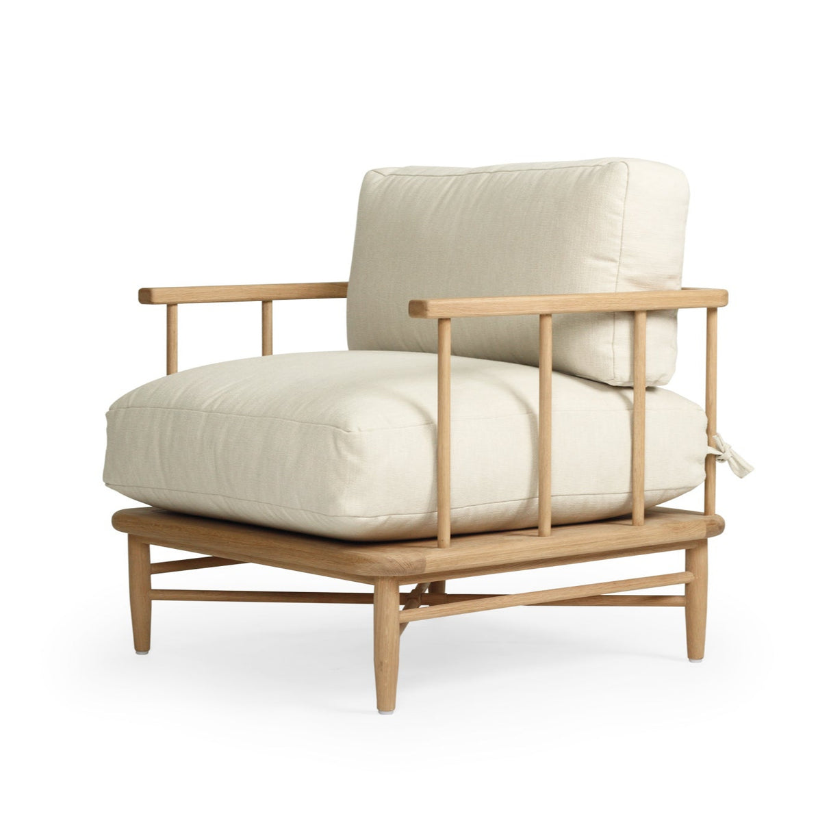 Opal American Oak Armchair - Linen Cushions