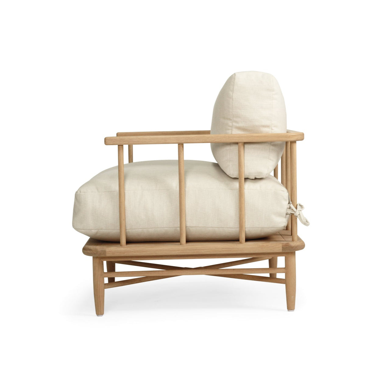 Opal American Oak Armchair - Linen Cushions