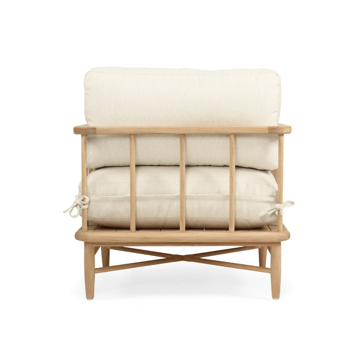 Opal American Oak Armchair - Linen Cushions