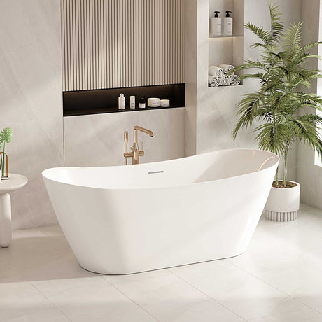 Opal White Freestanding Bathtub