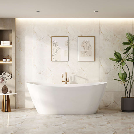 Opal White Freestanding Bathtub