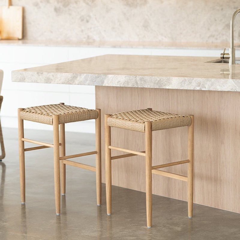 Oriana Backless American Oak Counter Stool