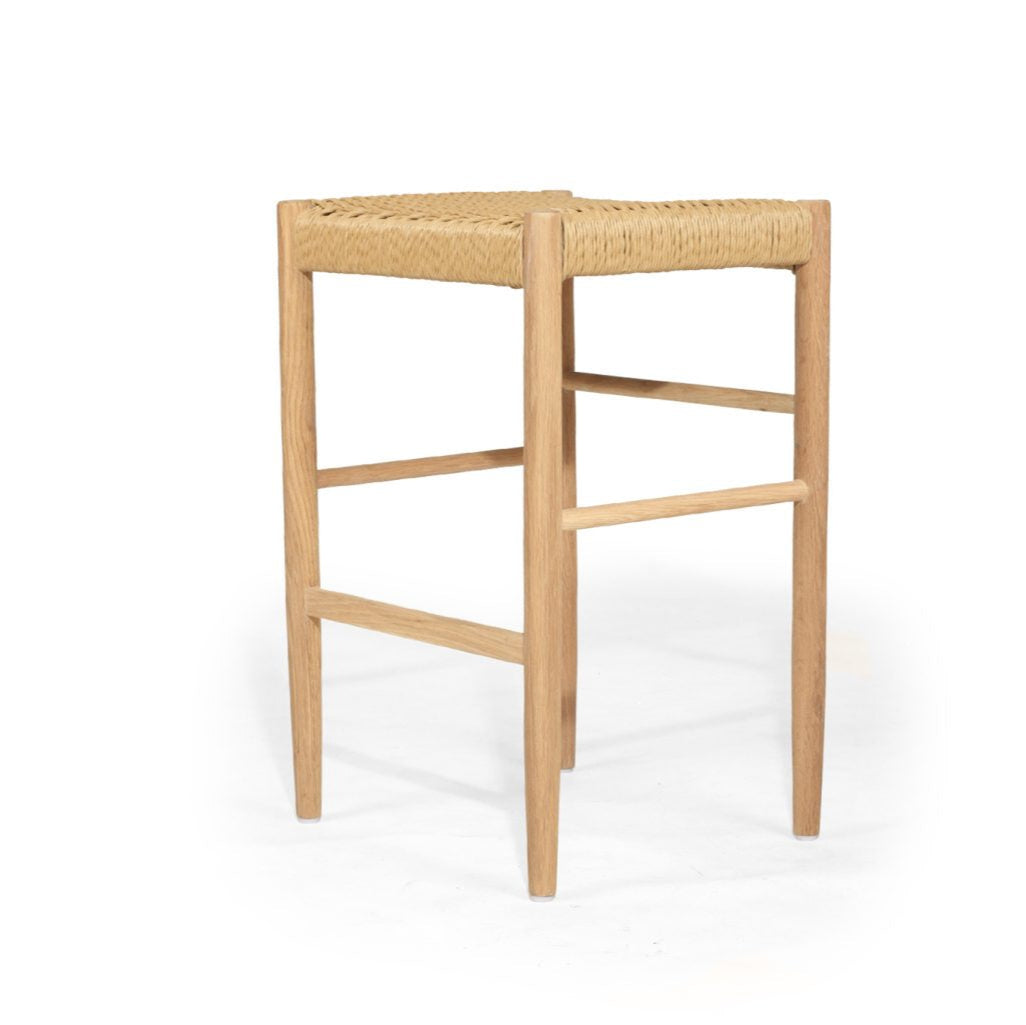Oriana Backless American Oak Counter Stool