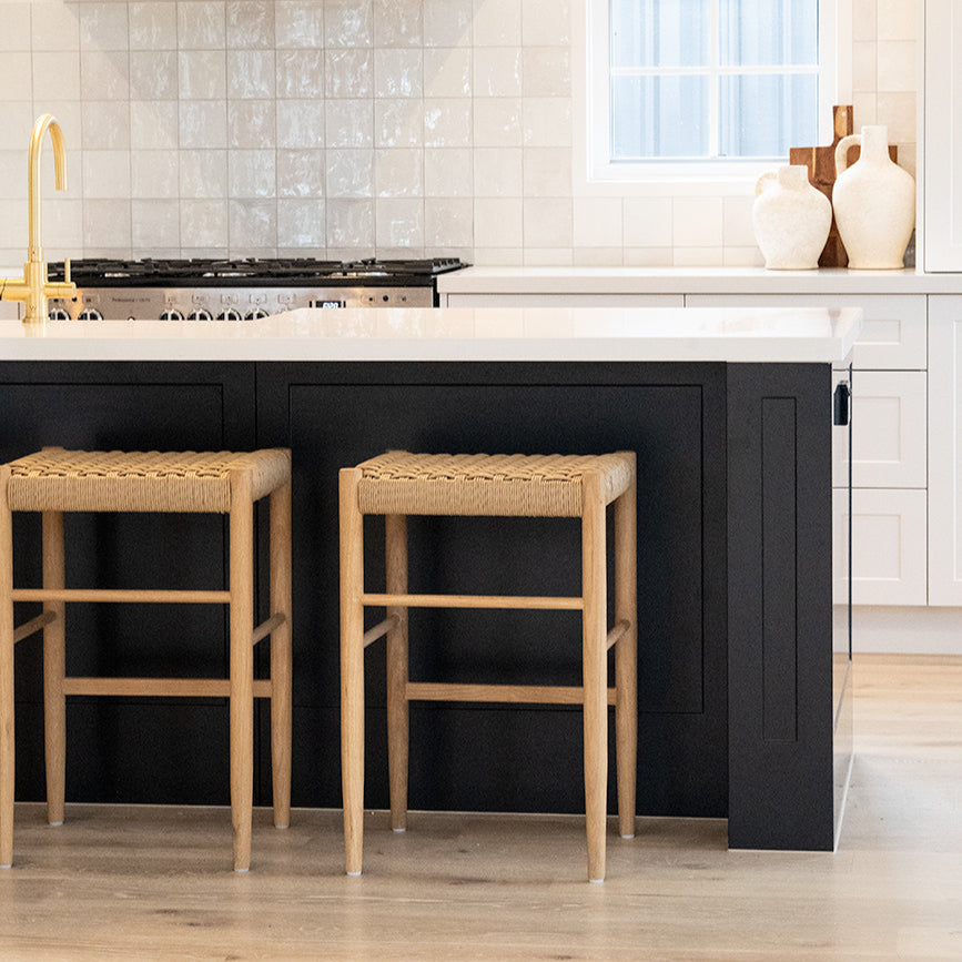 Oriana Backless American Oak Counter Stool