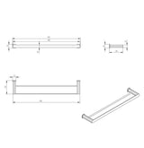 Oskar Double Towel Rail