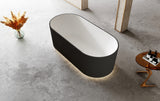 Oslo Free-Standing Bathtub (Matte White & Black) (1500/1700mm)