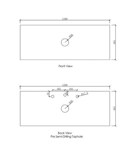 HAMPTON Mark II Wall Hung Vanity 1200mm Satin White