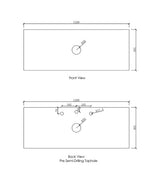 BYRON Wall Hung Vanity 1200mm Natural Oak