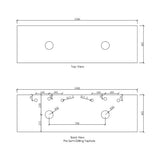 HAMPTON Mark II Wall Hung Vanity 1500mm Satin White