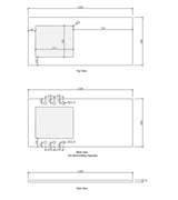 Otti Laundry Stone Top 1300mm Drawing