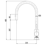 Otus Pull Out Sink Mixer-PC1016LF
