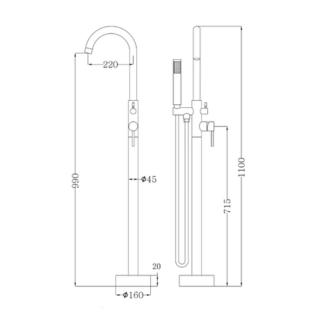 Otus Free Standing Bath Mixer