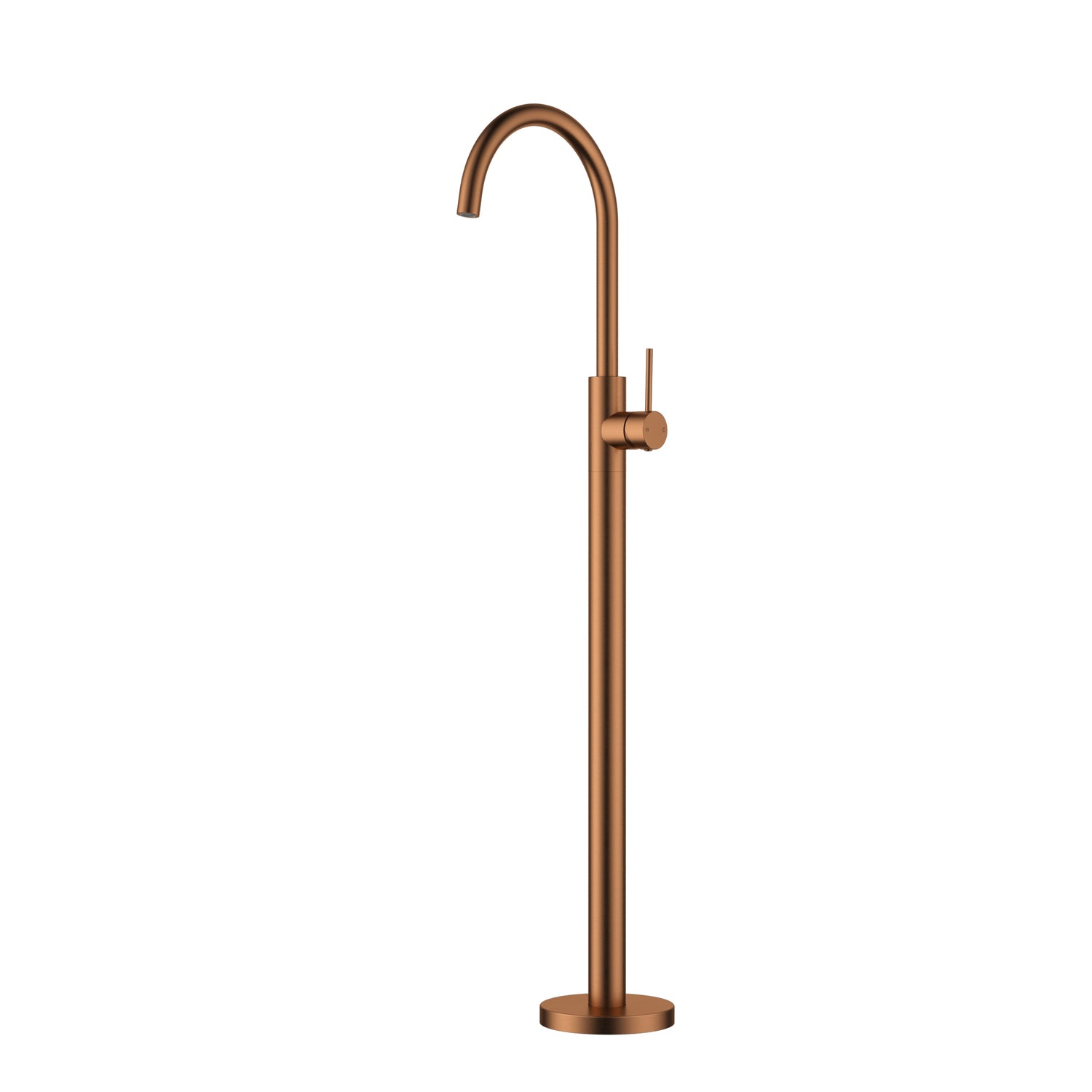 Otus Slimline Free Standing Bath Mixer Brushed Copeer