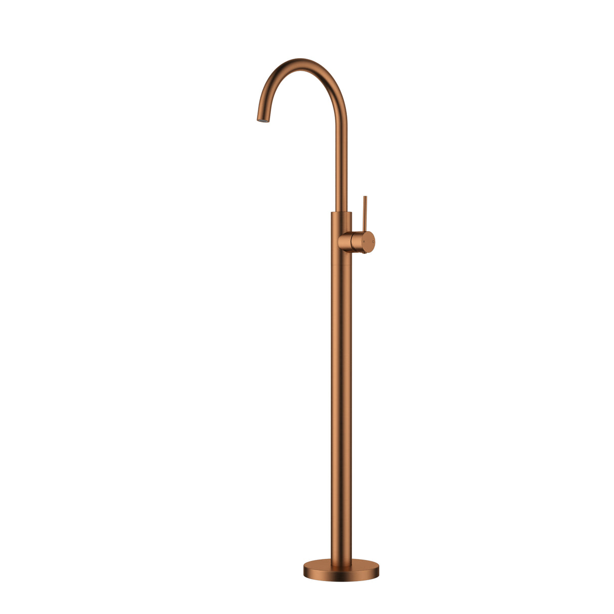 Otus Slimline Free Standing Bath Mixer Brushed Copeer