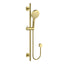 Otus Slimline Sliding Shower Set Brushed Gold