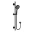 Otus Slimline Sliding Shower Set Matte Black