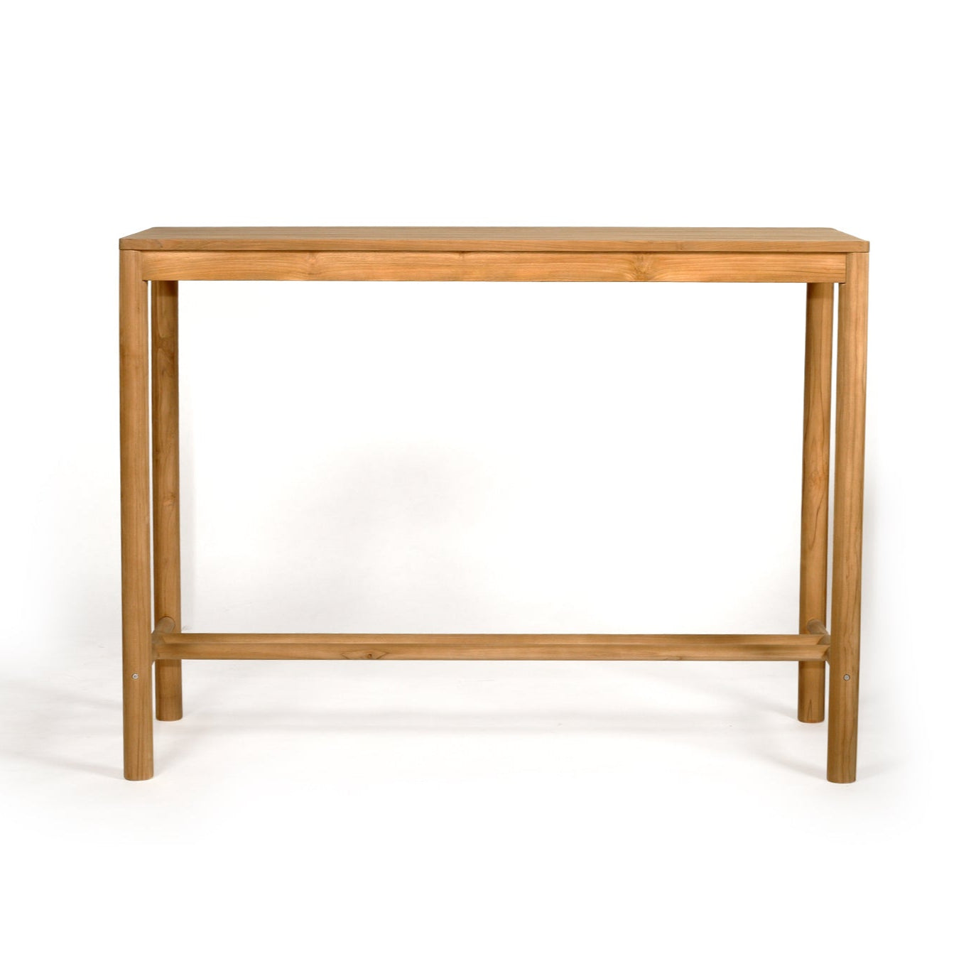 Outpost Margot Teak Bar Table _ (Slatted Top) - 1.1m