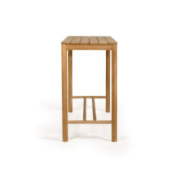 Outpost Margot Teak Bar Table _ (Slatted Top) - 1.1m