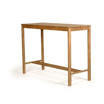 Outpost Margot Teak Bar Table _ (Slatted Top) - 1.1m