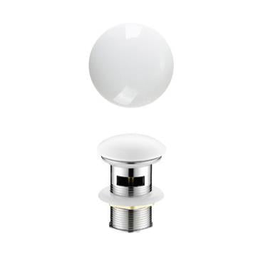 Pop Up Waste with Overflow ceramic white