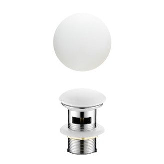 Pop Up Waste with Overflow ceramic white