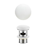 Pop Up Waste with Overflow ceramic white