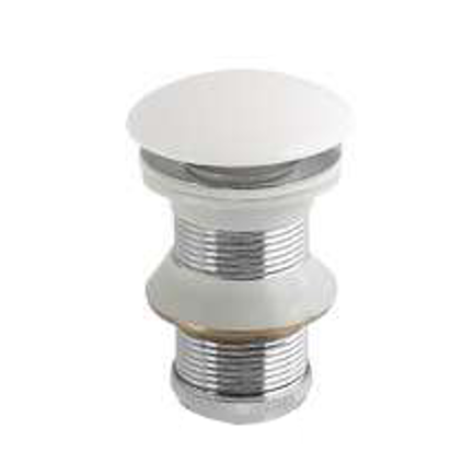 Pop Up Waste with Non-Overflow Ceramic Matte White