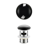 Pop Up Waste with Overflow Ceramic Gloss Black