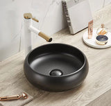 POSEIDON Matte Black Ceramic Basin (Round: 360x360x120)