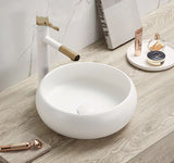 POSEIDON Matte White Ceramic Basin (Round: 360x360x120)