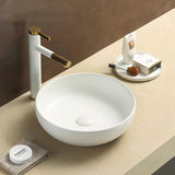 POSEIDON Matte White Ceramic Basin (Round: 370x370x110)