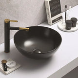 POSEIDON Matte Black Ceramic Basin (Bowl Shape: 400x400x130)